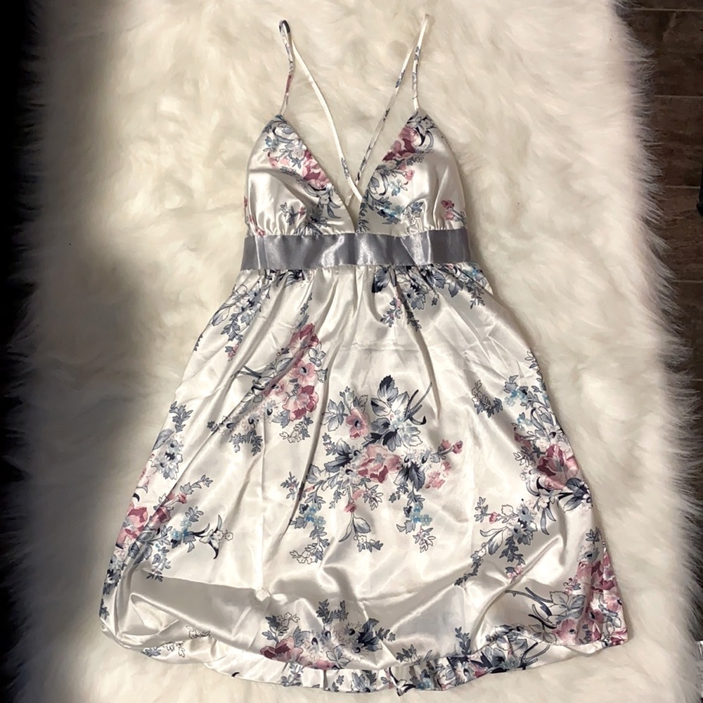 Silk Floral Bubble Dress